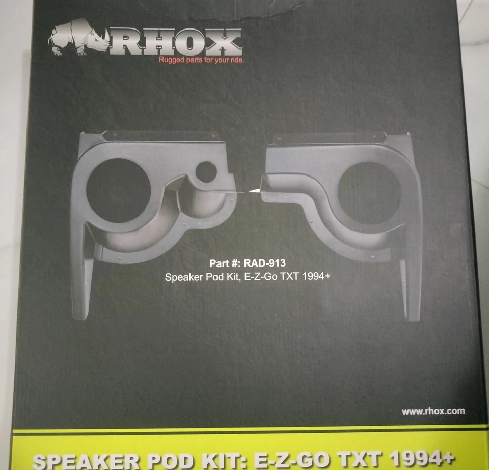 Altavoz Pod (KIT De 2) ABS negro para carro de golf EZGO TXT 1994+ Foto 3 de 3