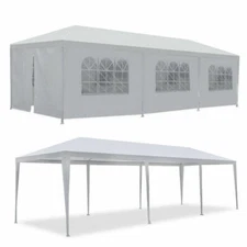 10' 20' 30' Durable Outdoor Wedding Party Tent Patio Gazebo Canopy w/Side Wall