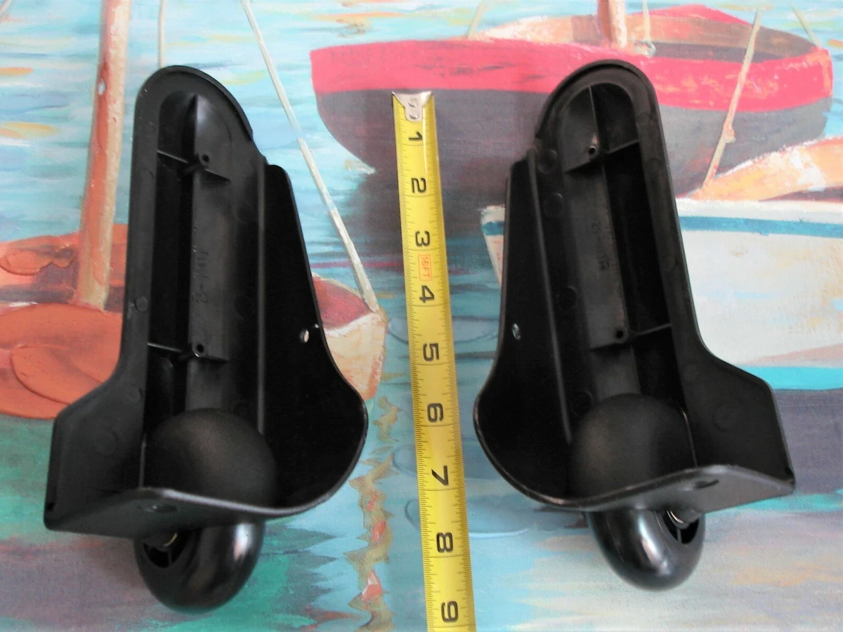 2 Roues De Remplacement Pour Valise Samsonite - Plastique ABS Noir - Neuves