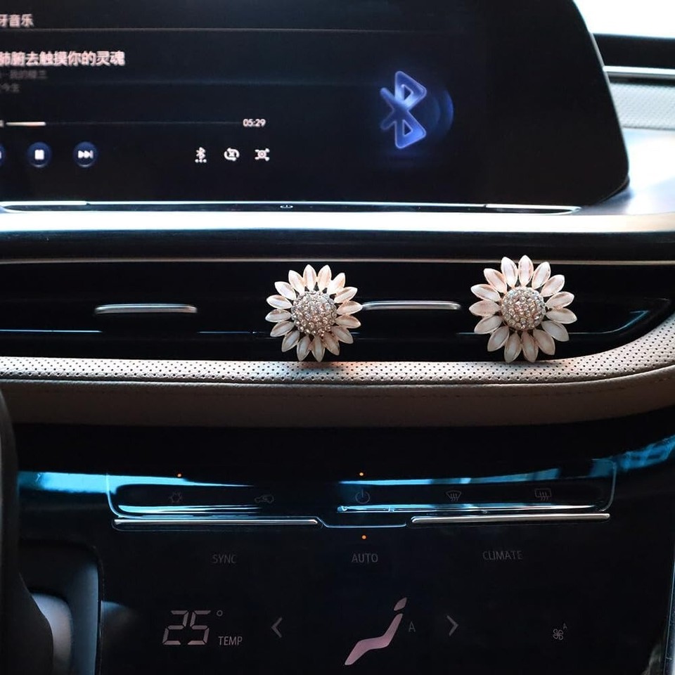 4Pcs SunFlower shape Bling Car Air Freshener Clip Car eBay