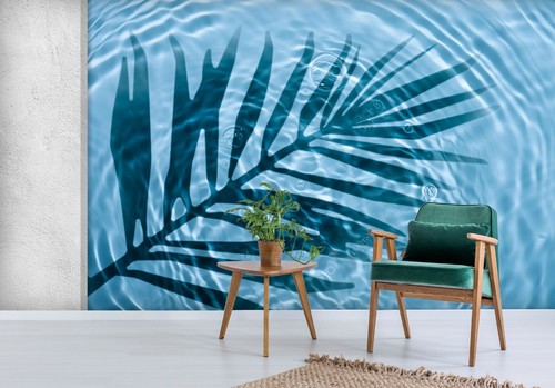 3D Blue Leaves ZHUA973 Wallpaper Wall Murals Removable Self-adhesive Ann 24 - Picture 2 of 11