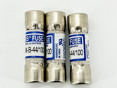 New Lot of 3 Bussmann DMM-B-44/100 Digital Multi Meter Fuse .44A 1000V
