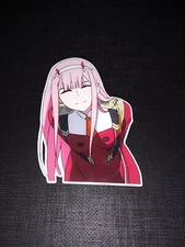 Zero Two Darling in the Franxx Glossy Sticker Anime Waterproof!!