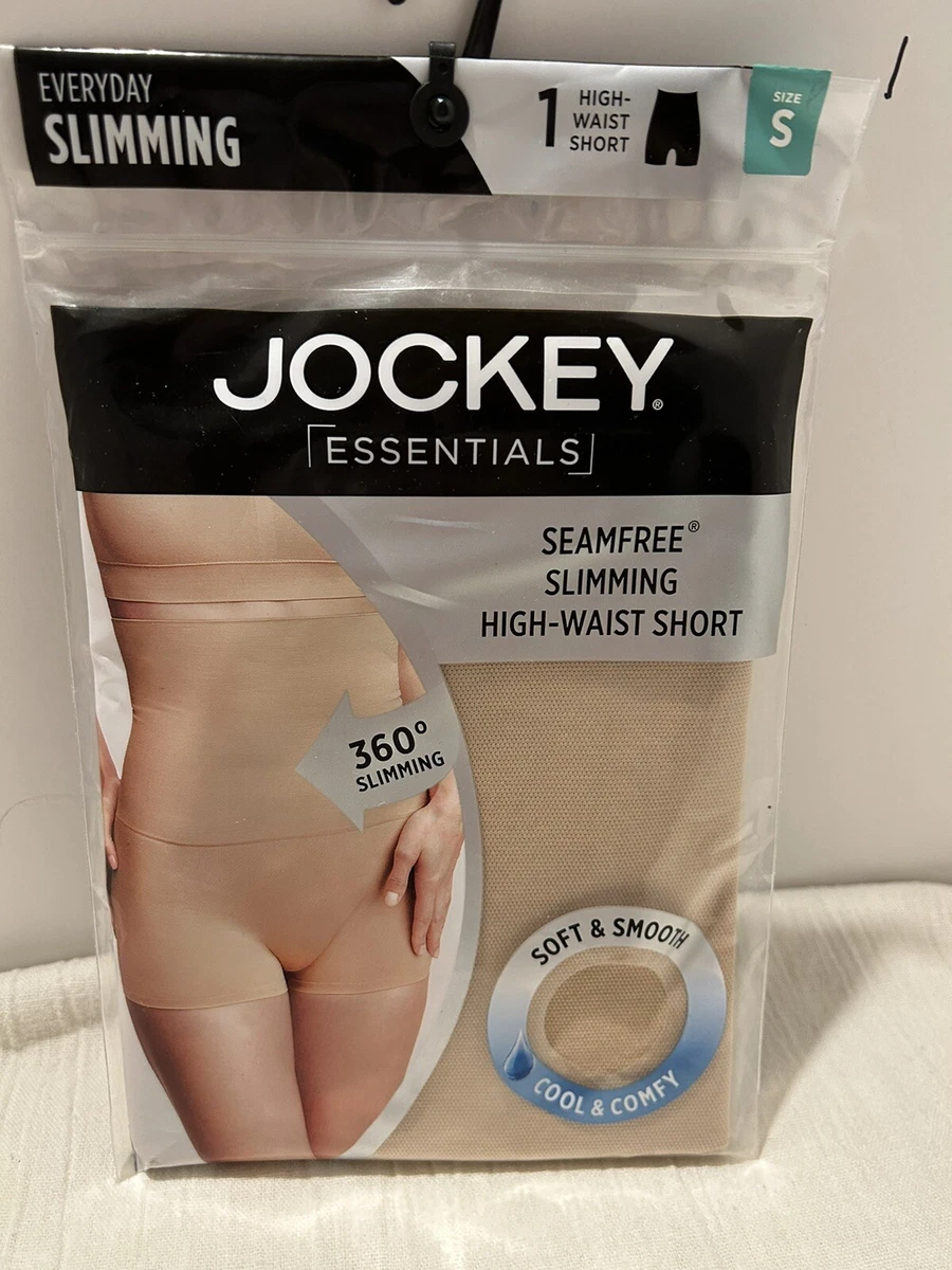 Jockey Essentials Shapewear High Waist Short Beige S Seamfree Cooling New  230114