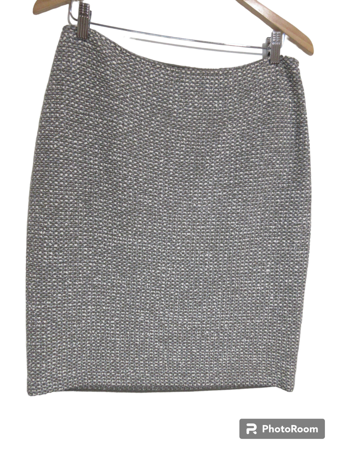 Sz 8 STUNNING St John Chunky Knit Grey Wool/Rayon… - image 1