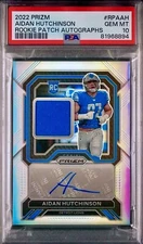 /99 POP 1 PSA 10 RC Aidan Hutchinson 2022 Panini Prizm RPA Rookie Patch Auto WOW