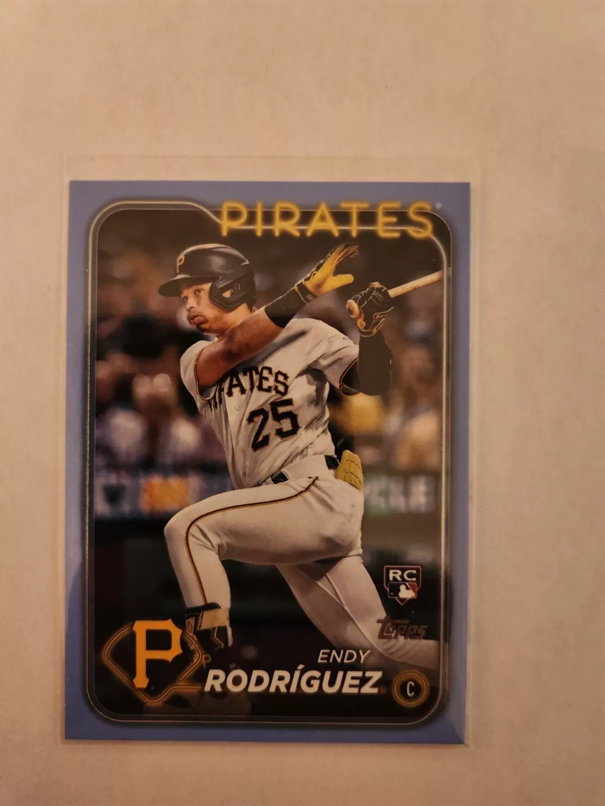 2024 Topps #3 Fathers Day Blue Endy Rodriguez /50 SP Rookie Card Pirates RC