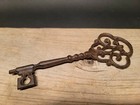 Antique Vintage Style Cast Iron Large Ornate Skeleton Key  — photo 5