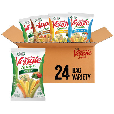 Garden Veggie Snacks - Veggie Straws, Snack Size Variety Pack, Sea Salt, Ranch, 
