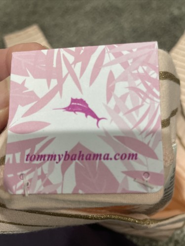 Tommy Bahama Leggings Girls kids pink 5/6 Striped Fairy gold Glitter NWT Play - Picture 6 of 7
