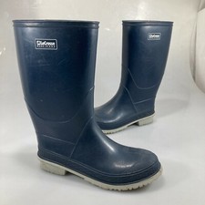 LaCrosse Womens 5 Blue Rubber Rain Boots Waterproof Pull-On Made in USA