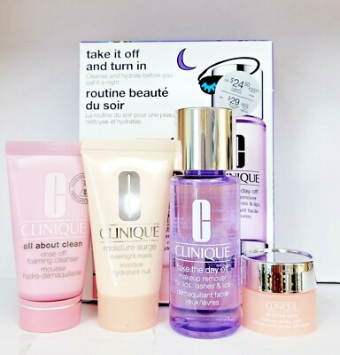 Clinique Take it off and turn in skin care set 4 pc