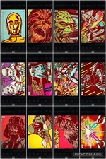 Topps Star Wars Digital Card Trader 12 Card Retro Print 2 Insert Set