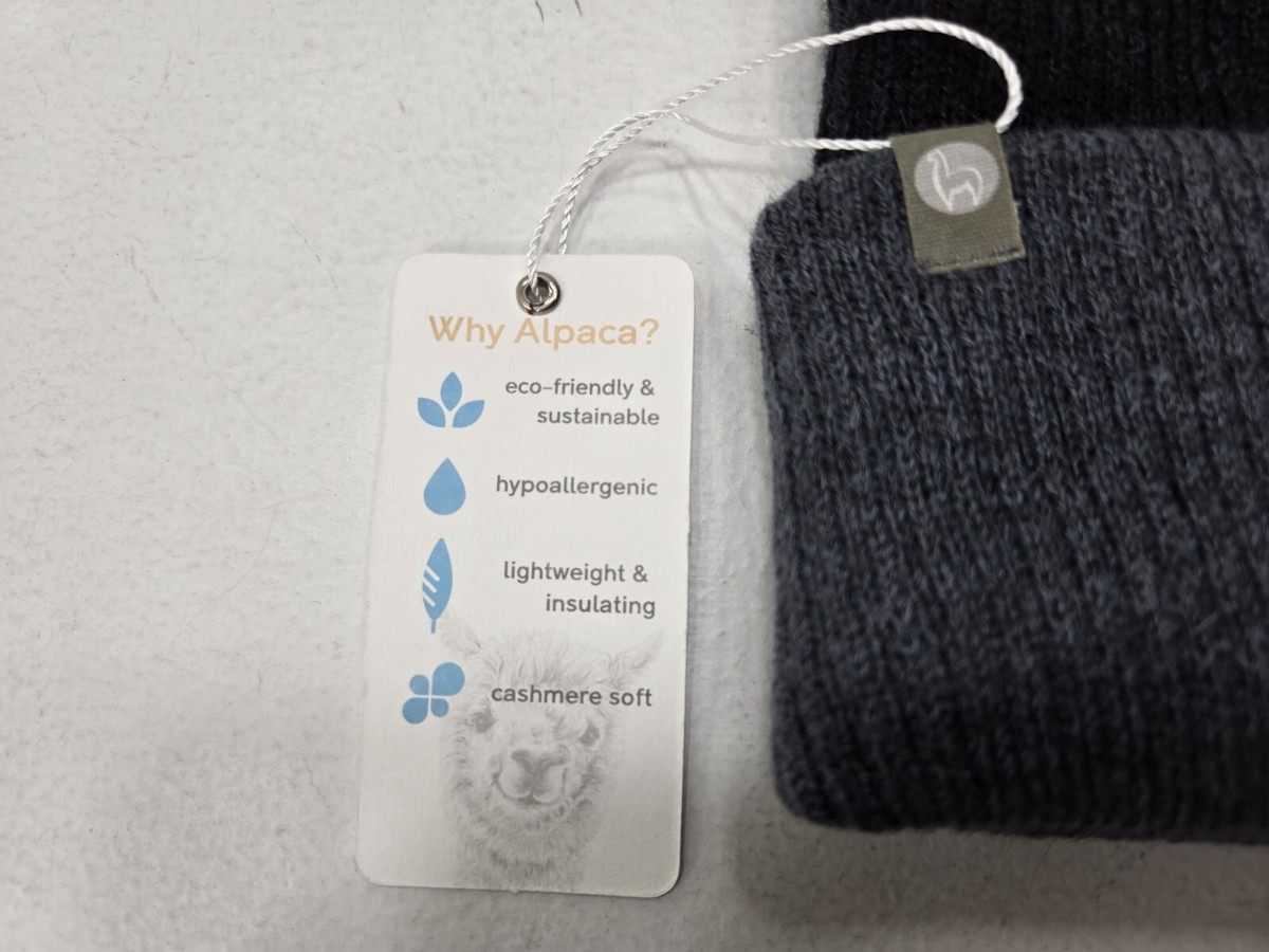 NWT Shupaca Alpaca Beanie Hat Alpaca Black Gray Gorpcore NWT Shupaca Alpaca Beanie Hat Alpaca Black | Mercari main image 3