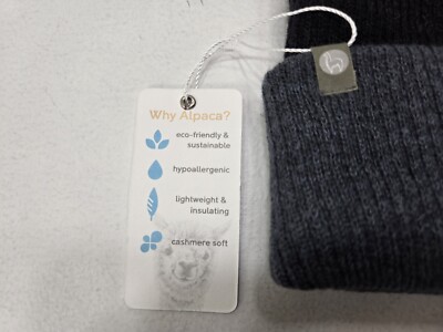 Shupaca Alpaca Beanie Hat Alpaca Acrylic Black Gray Gorpcore  display picture 1