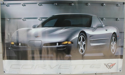 Unused 1997 Official Chevy Chevrolet GM Dealer Corvette Auto Show Promo Poster