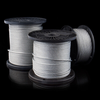 Stahlseil EDELSTAHL ummantelt 1mm /2mm /3mm /4mm /5mm /6mm /7mm /8mm /10mm SEIL