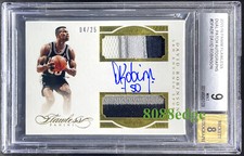 2015-16 FLAWLESS DUAL PATCH AUTO: DAVID ROBINSON #4/25 ON CARD AUTOGRAPH BGS 9