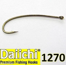 DAIICHI 1270  curved nymph streamer hook  100 ct box fly tying hooks