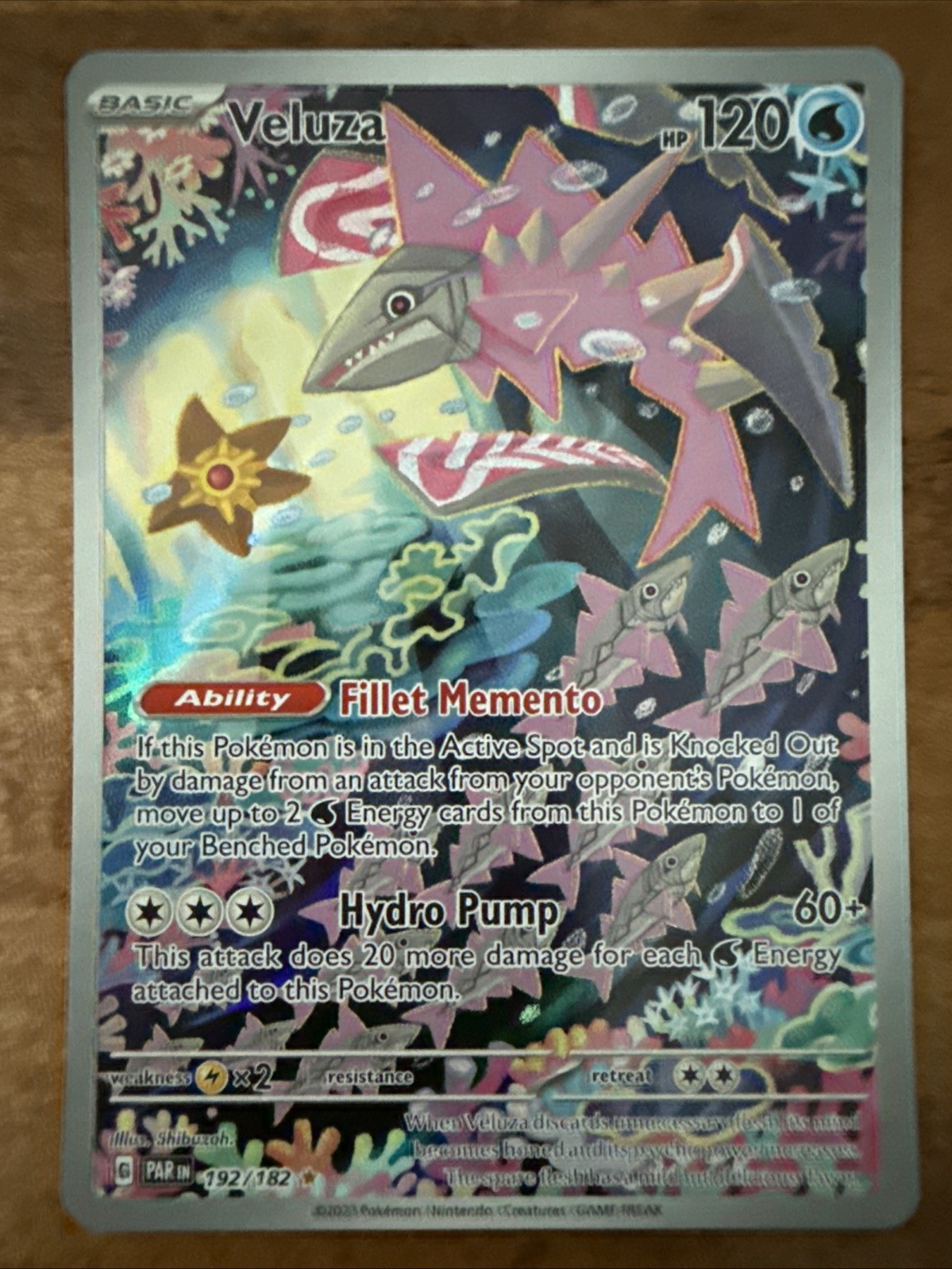 Pokémon TCG Veluza Card 192/182 Paradox Rift Illustration Rare NM Condition