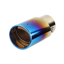 Stainless Steel Car Exhaust Tail Muffler Tip Pipes Universal Straight Blue Stainless Steel Car Exhaust Tail Muffler Tip Pipes Universal Straight Blue