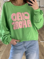 Oversized Basic Very Wide-Cut Sweater GRÜN C...