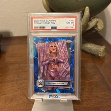 2025 Topps Chrome WWE Sapphire Edition Tiffany Stratton PSA 8