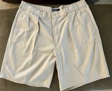 Vintage Polo Ralph Lauren Chino Shorts Mens 38 Beige Pleated 9.5 Inseam 1990s