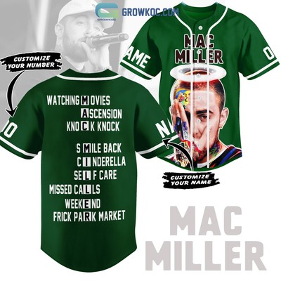 Mac Miller All Hit Song Personalized Baseball Jersey With Sewn Trim