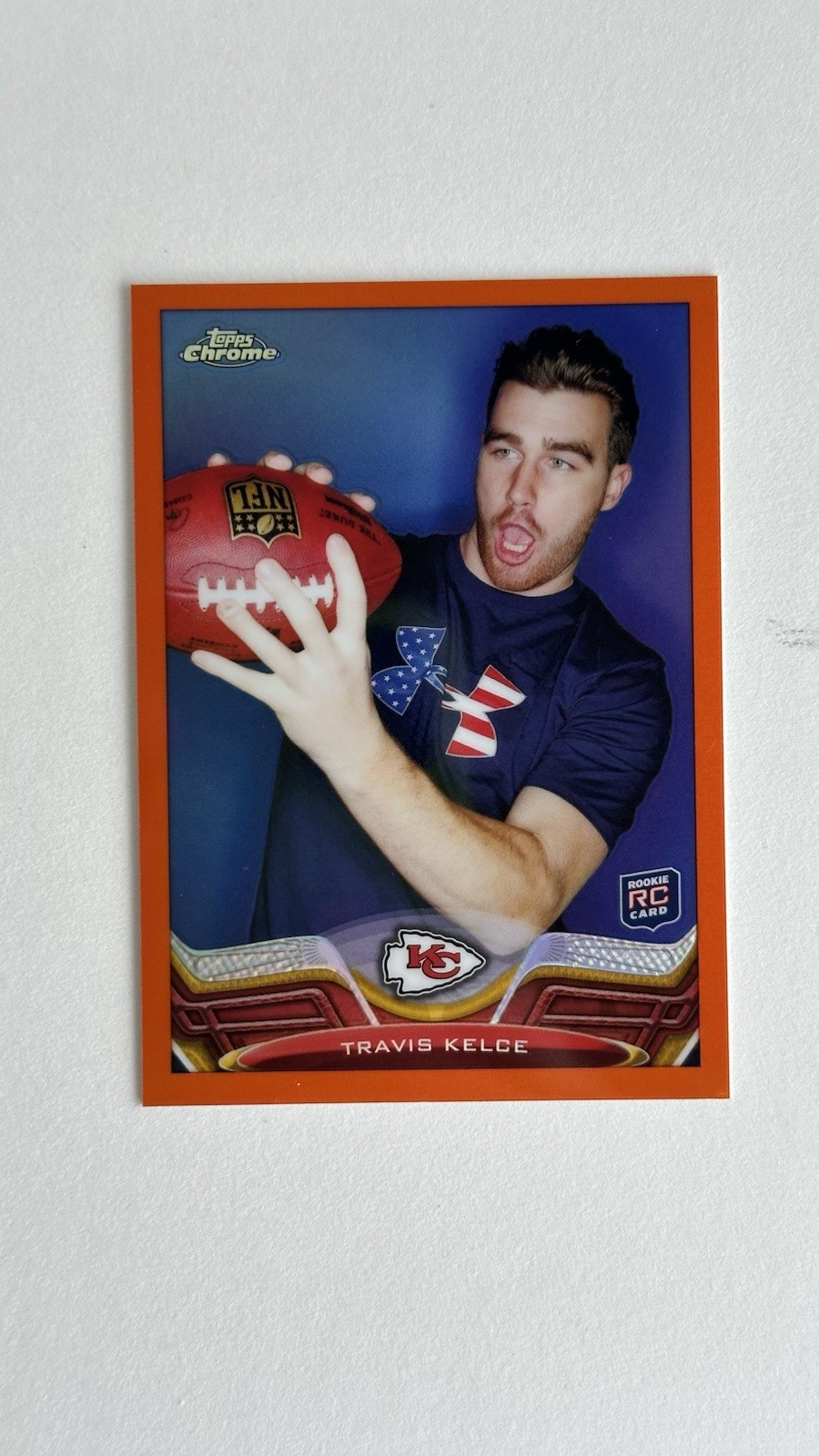 2013 Topps Chrome Travis Kelce RC #118 Orange Refractor Rookie