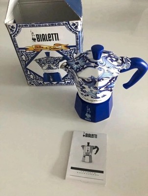 Bialetti Dolce & Gabbana Mokkakanne Espressokocher blau/weiß inkl. Handbuch