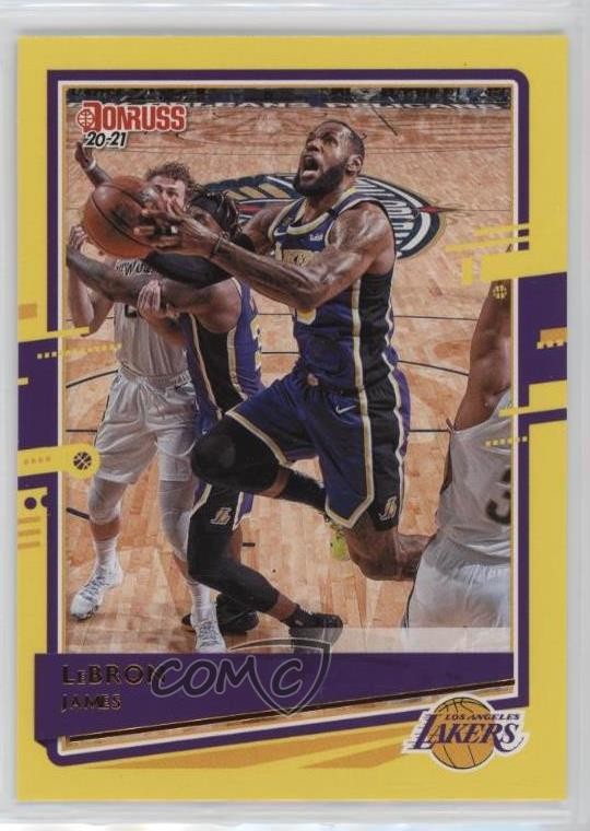 2020-21 Panini Donruss Yellow Flood LeBron James #12 11qd