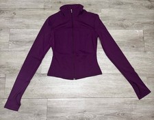 Women’s Cropped Full Zip Up Jacket Thumb Holes Gym Yoga Athleisure Activewear