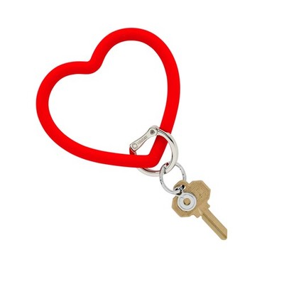 Oventure Silicone Heart Keychain Wristlet   Red, Gift for Women & Teachers