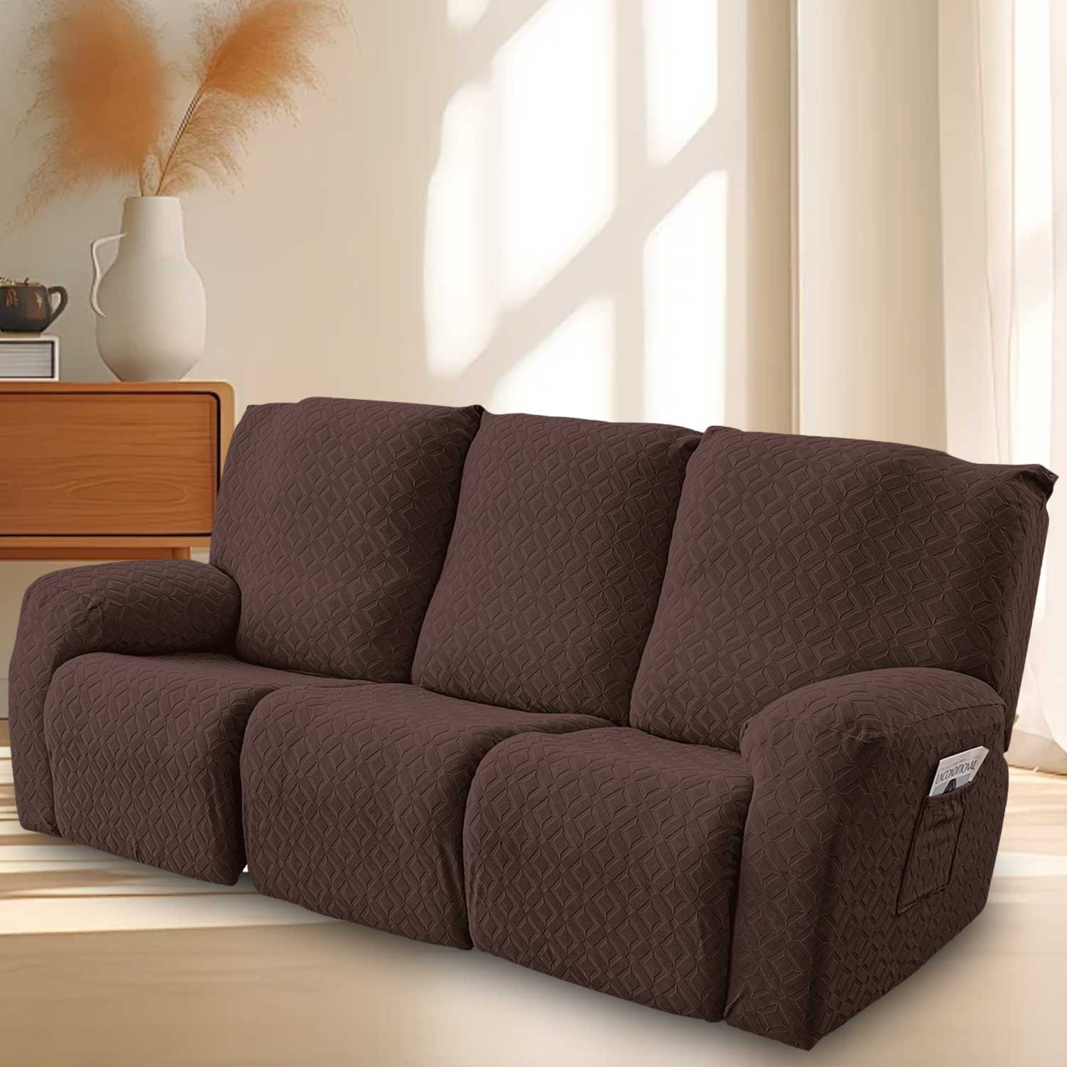 Waterproof Recliner Sofa Cover, 1/2/3-Seater Stretch Jacquard Couch Covers