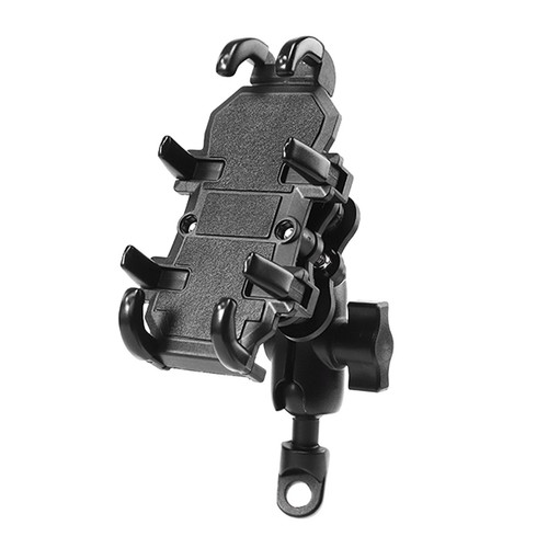 Auto Mirror Mount Type Motorcycle Phone Holder Shock Absorbing 8 Claws Fixed - Photo 3 sur 12