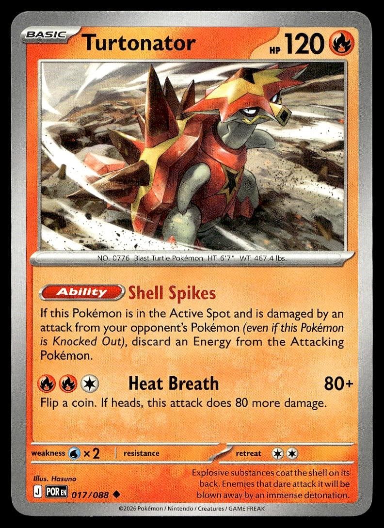 Turtonator 017/088 Uncommon Perfect Order Pokemon Lightly Played