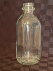 Quart milk bottle, clear glass with square shape, very old — photo 6