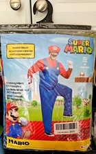 Super Mario Adult Costume with Plush Belly Halloween Nintendo Disguise Mens MED