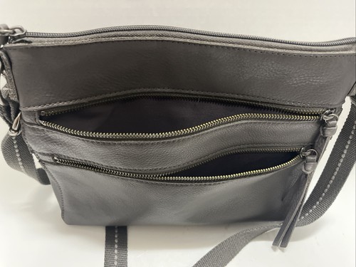 THE SAK Reseda Pebbled Leather In Slate Textured Crossbody with Adjustable Strap - Picture 9 of 15