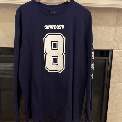 #ad Troy Aikman Dallas Cowboys Number Long Sleeve L Blue $39.00