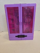 Rare Purple 12 2018 Barbie Doll Wardrobe Closet Plastic Carrying Case Storage