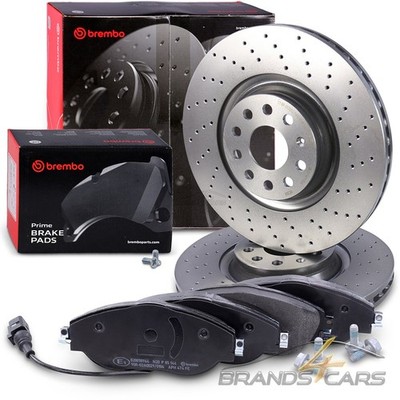 BREMBO SPORT-BREMSSCHEIBEN +BELÄGE VORNE FÜR AUDI Q3 SEAT CUPRA SKODA VW GOLF