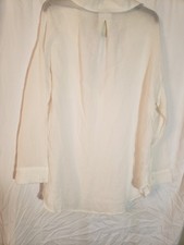 Women's Shade And Shore White Long Sleeve Beach Cover-Up Size L H347 