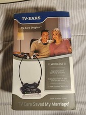 TV Ears Analog In-Ear Wireless Headphone for TV Listening - Black.