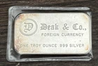 Rare 1 Oz Deak & Company Vintage Silver Art Bar 1973 Old Ingot