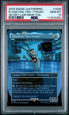 2025 Magic The Gathering Secret Lair Plankton, Tiny Tyrant Foil