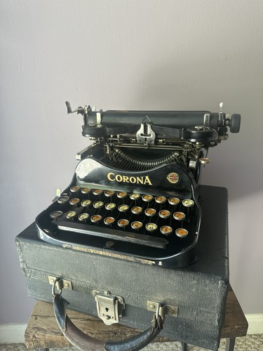 1914 Corona Folding Portable Folding Typewriter Model 3 Original Case