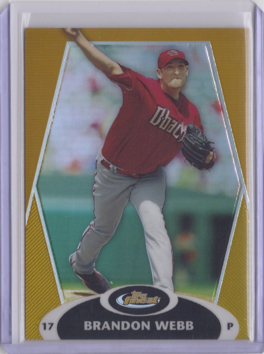 Brandon Webb 2008 Topps Finest Gold Refractor /50 Arizona Diamondbacks #15