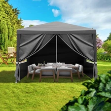 Canopy Party 10'x10' Outdoor Wedding Tent Gazebo Waterproof with 4 Side Walls US